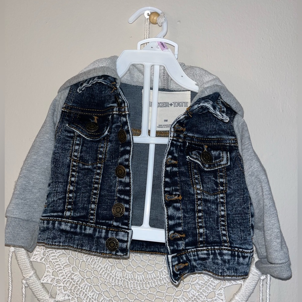 Tucker + Tate 9 month girl denim jacket with hood
